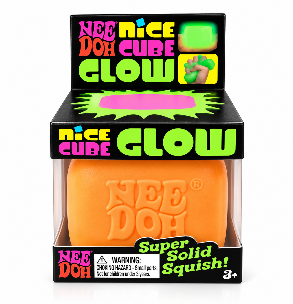 NeeDoh Nice Cube Glow – Super Solid Squish