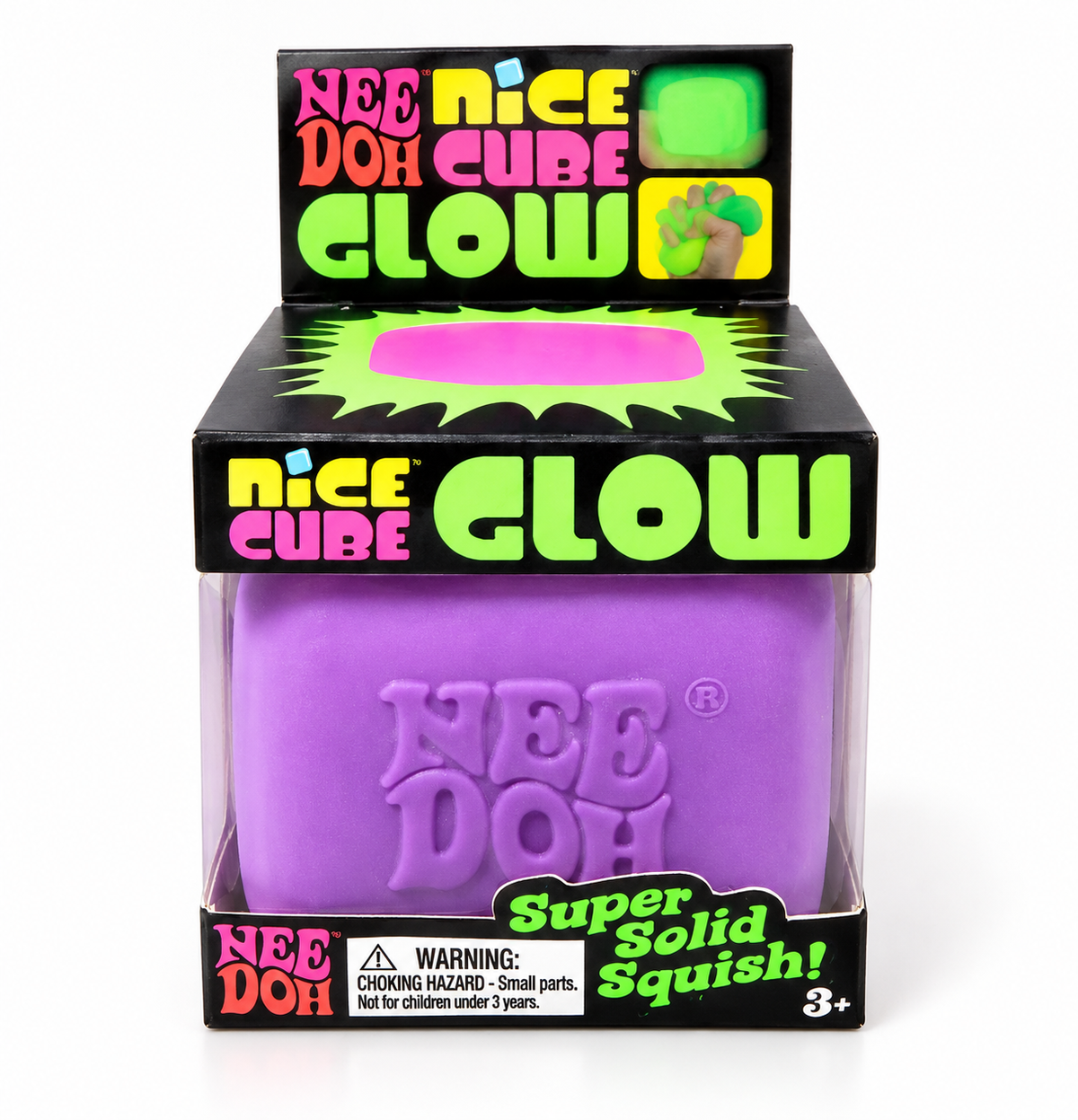 NeeDoh Nice Cube Glow – Super Solid Squish