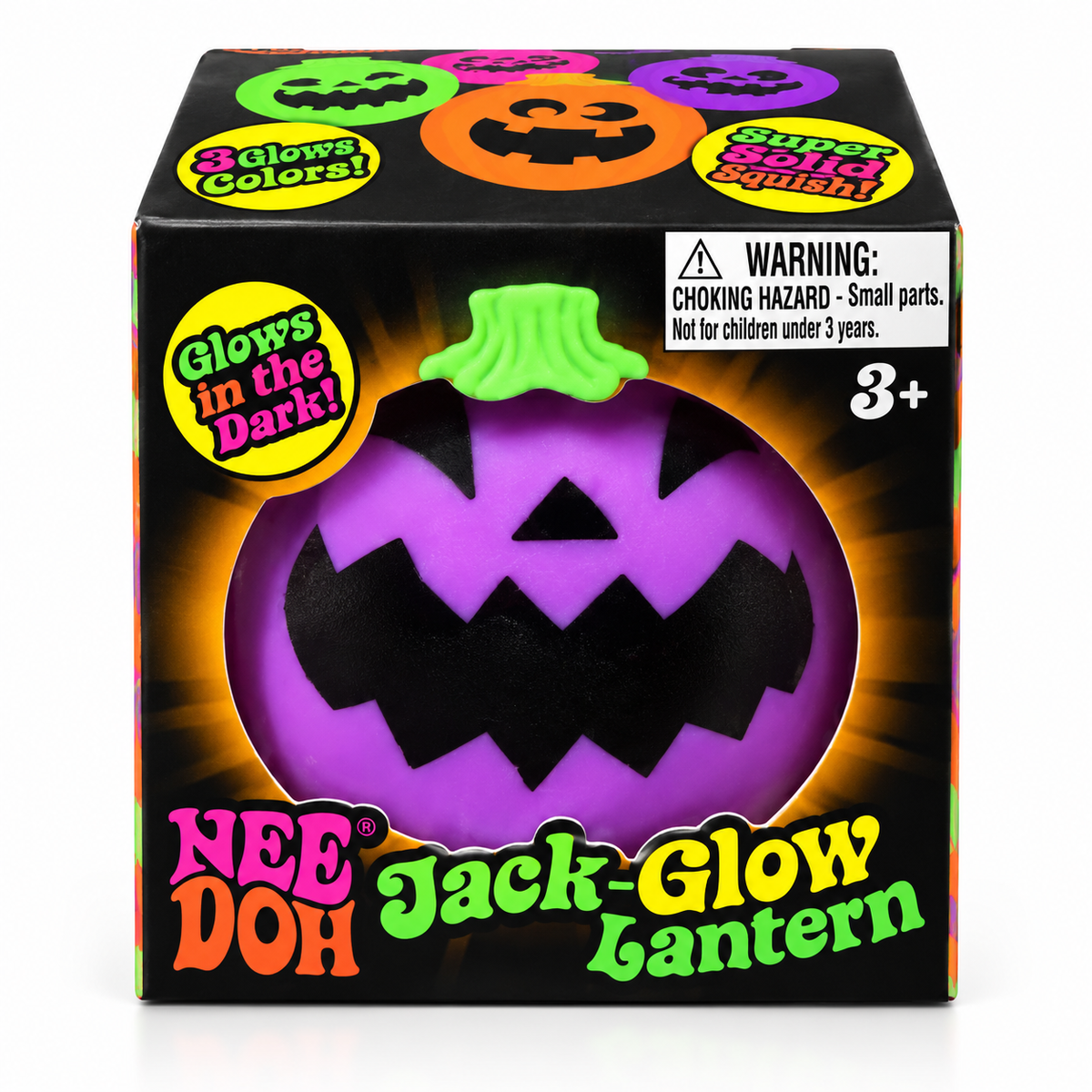 NeeDoh Jack-Glow Lantern – Glow-in-the-Dark Halloween Squishy
