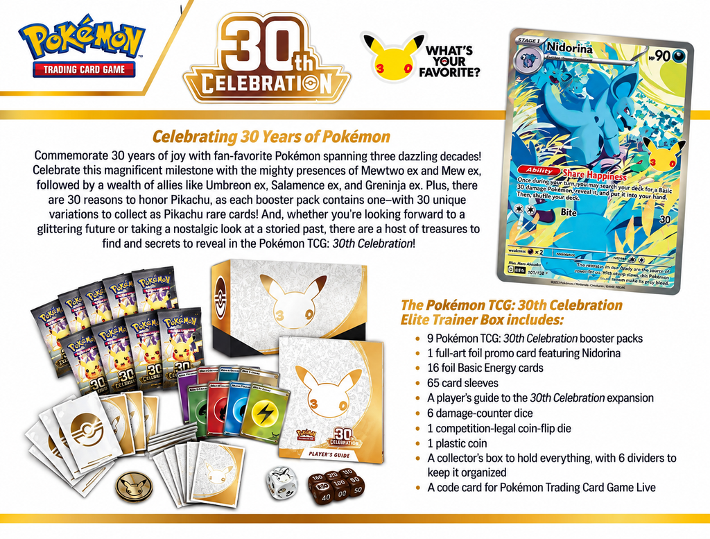 Pokémon TCG: 30th Celebration Elite Trainer Box