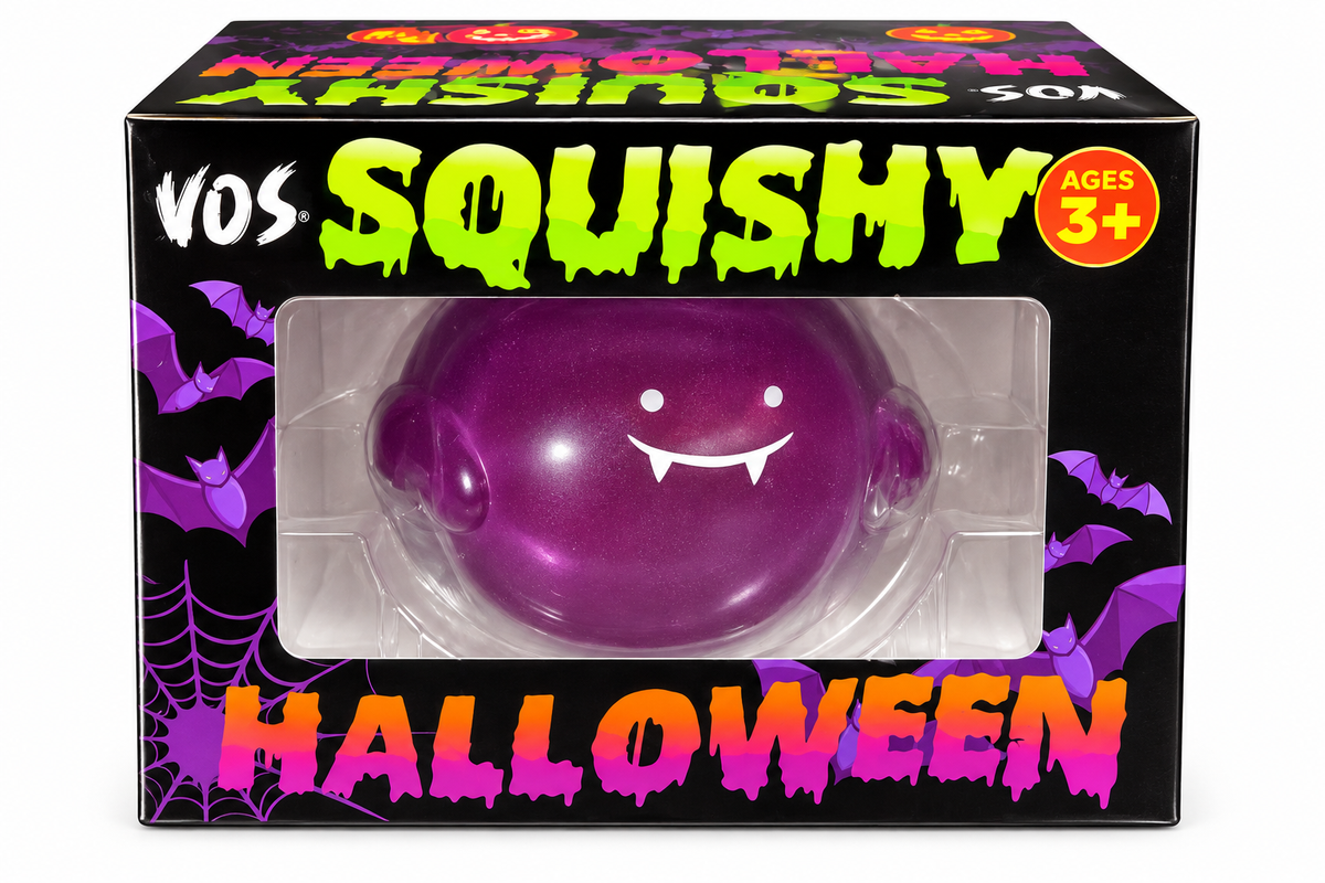 VOS Squishy Halloween Purple Vampire – Glitter Squishy Toy