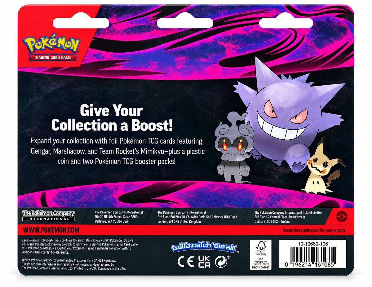 Pokémon TCG Enhanced 2-Pack Blister – Gengar, Marshadow & Team Rocket’s Mimikyu