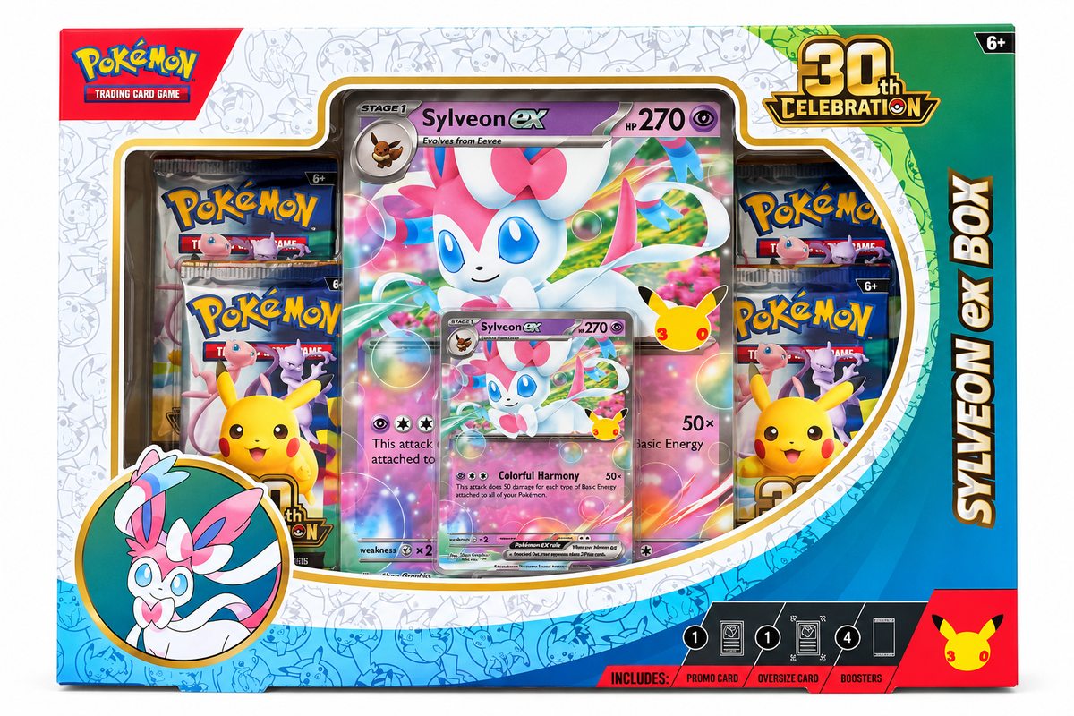 Pokémon TCG: 30th Celebration Sylveon ex Box