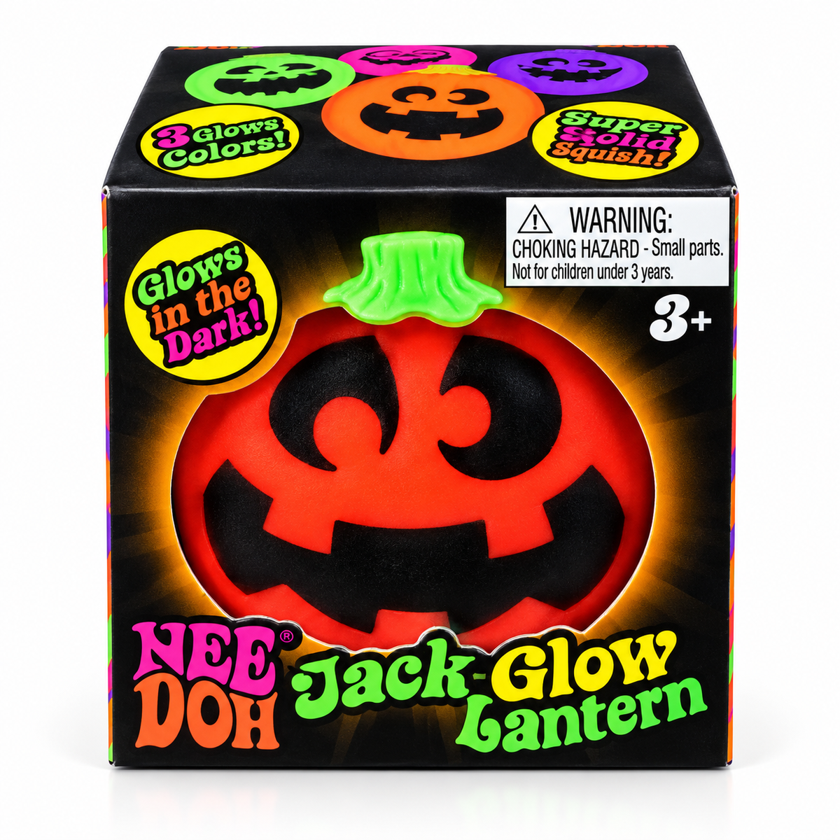 NeeDoh Jack-Glow Lantern – Glow-in-the-Dark Halloween Squishy