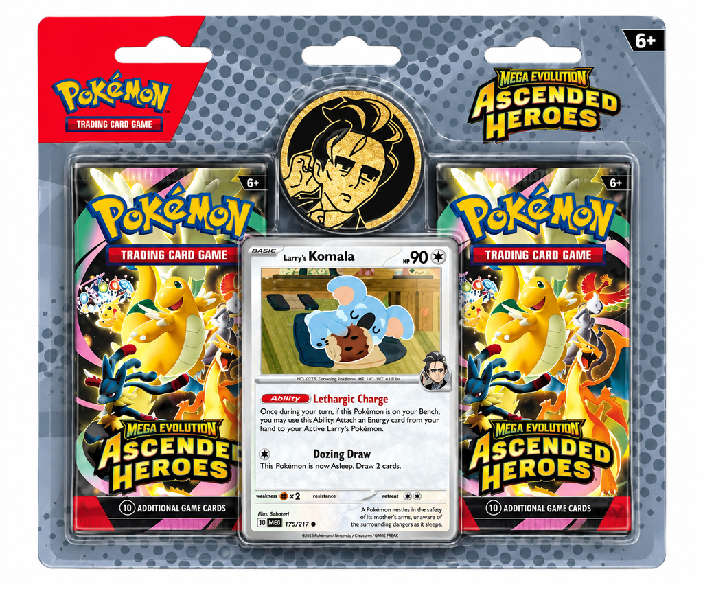Pokémon TCG: Mega Evolution—Ascended Heroes 2-Pack Blister – Larry’s Komala