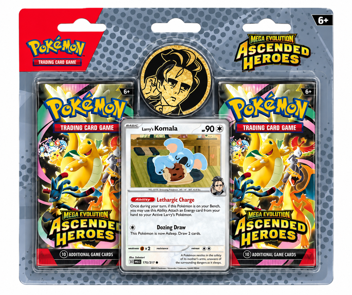 Pokémon TCG: Mega Evolution—Ascended Heroes 2-Pack Blister – Larry’s Komala