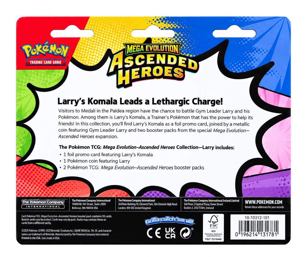 Pokémon TCG: Mega Evolution—Ascended Heroes 2-Pack Blister – Larry’s Komala