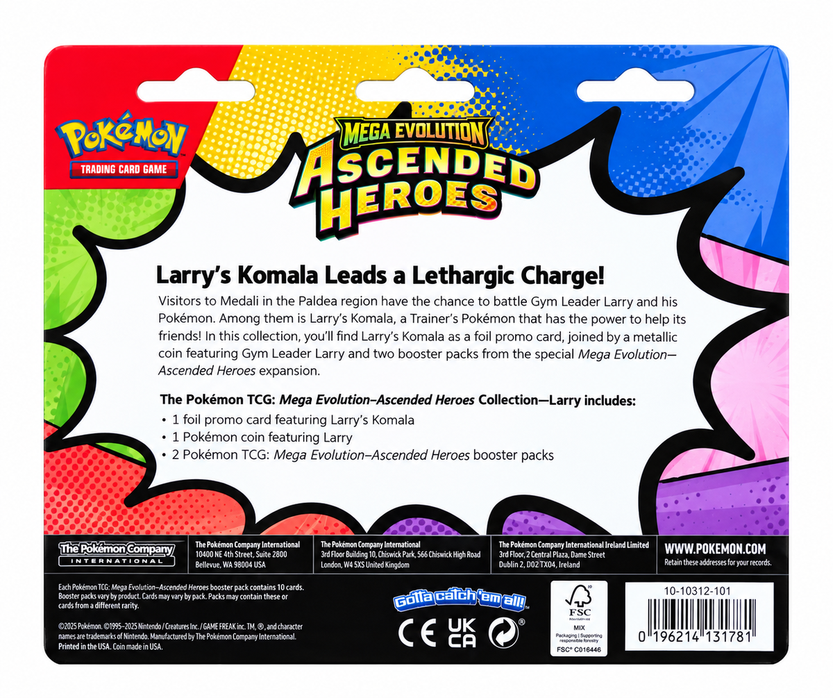 Pokémon TCG: Mega Evolution—Ascended Heroes 2-Pack Blister – Larry’s Komala