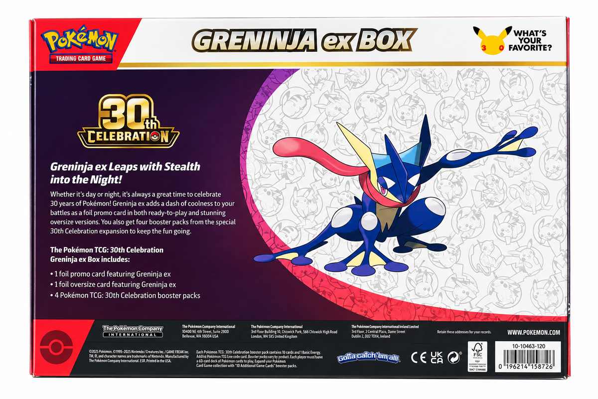 Pokémon TCG: 30th Celebration Greninja ex Box