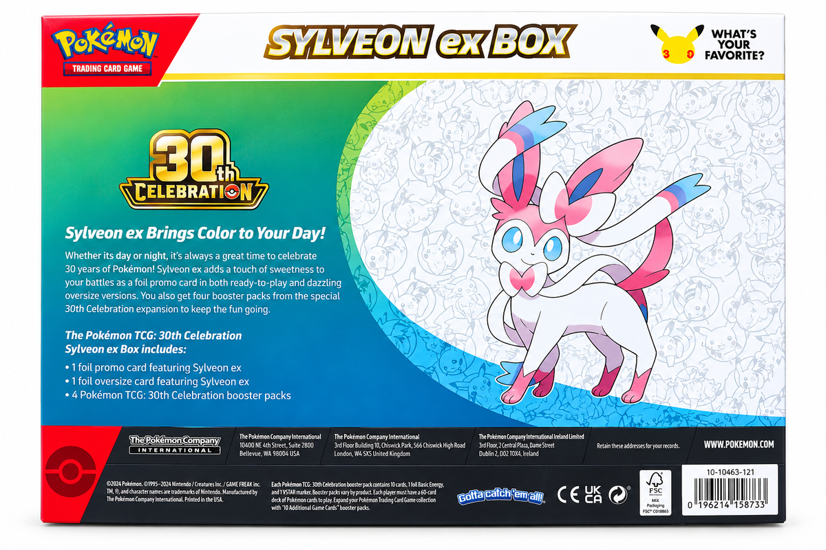 Pokémon TCG: 30th Celebration Sylveon ex Box