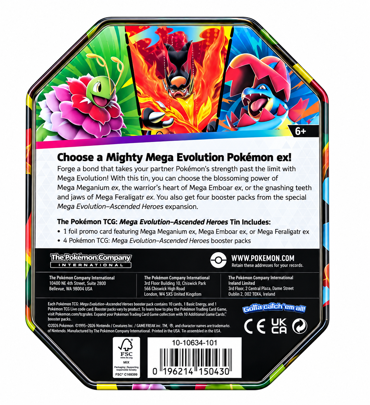 Pokémon TCG: Mega Evolution—Ascended Heroes Tin – Mega Meganium ex