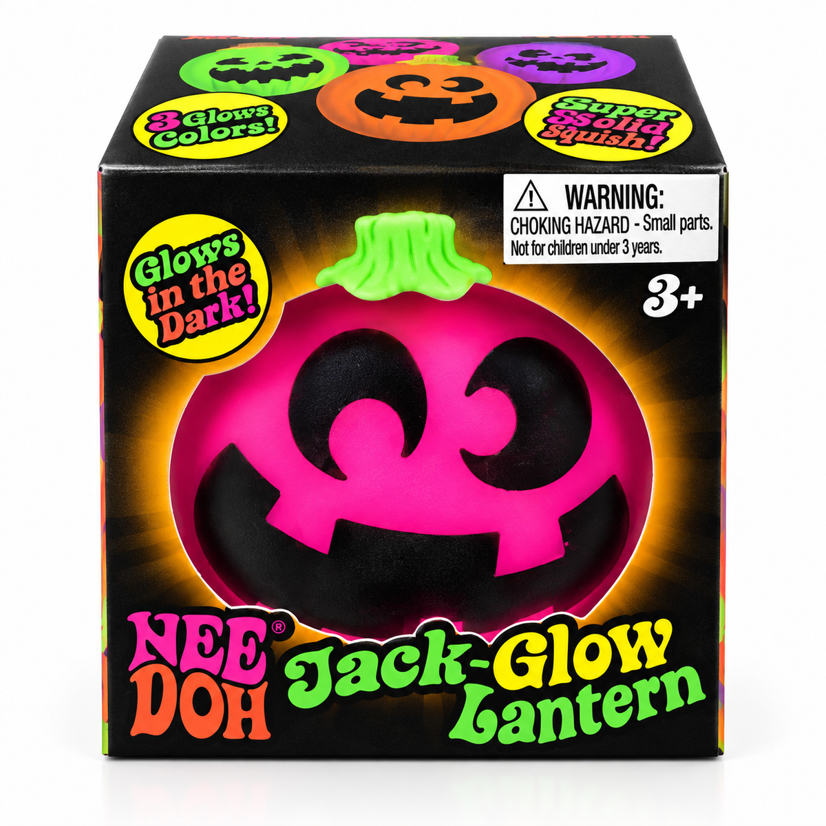 NeeDoh Jack-Glow Lantern – Glow-in-the-Dark Halloween Squishy