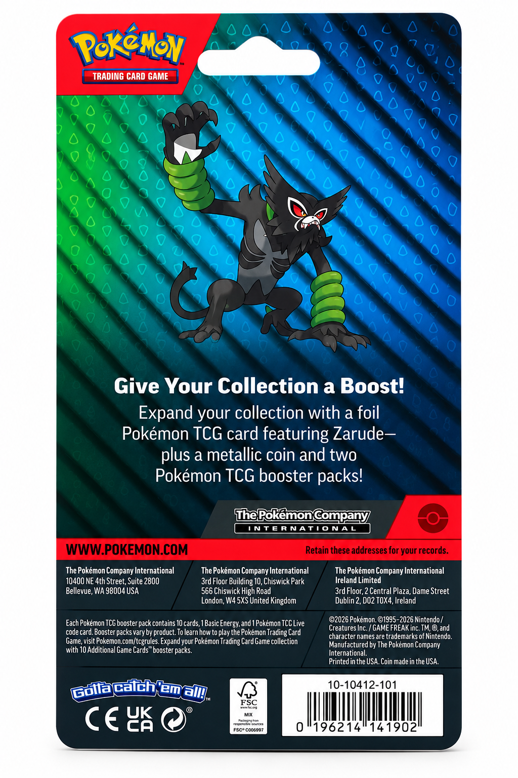 Pokémon TCG: Mega Evolution – Zarude 2-Pack Blister w/ Promo & Coin