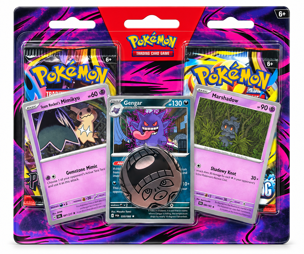 Pokémon TCG Enhanced 2-Pack Blister – Gengar, Marshadow & Team Rocket’s Mimikyu