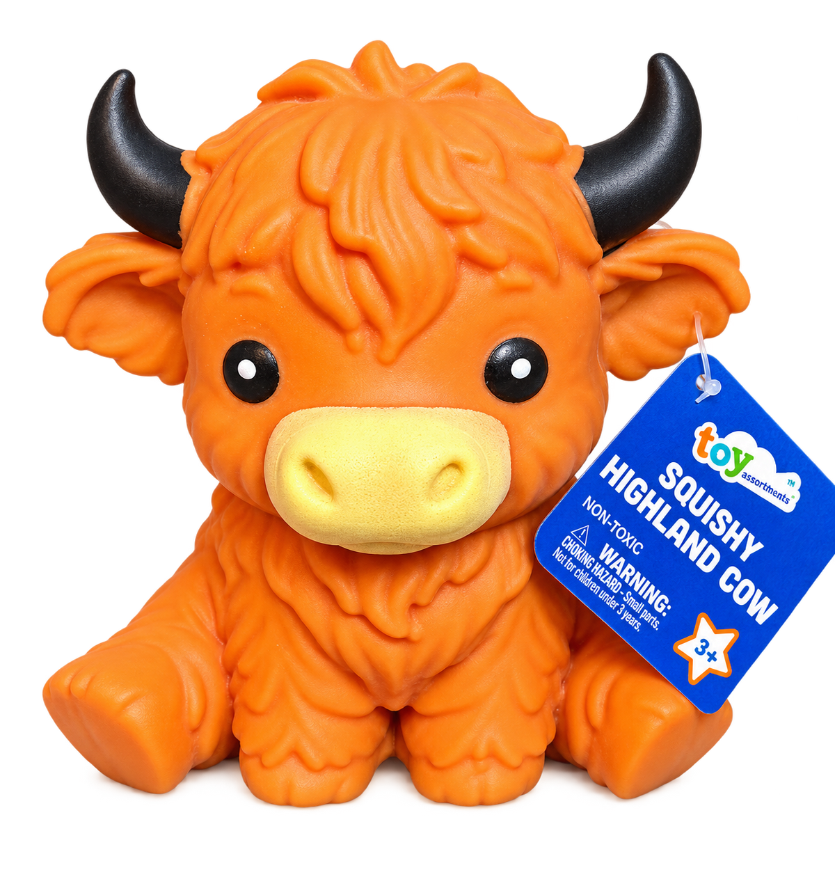 Toymendous Squishy Highland Cow – Orange