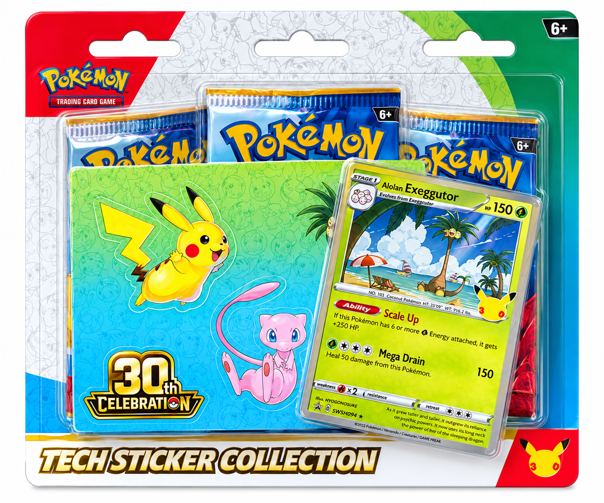 Pokémon TCG: 30th Celebration Tech Sticker Collection – Alolan Exeggutor