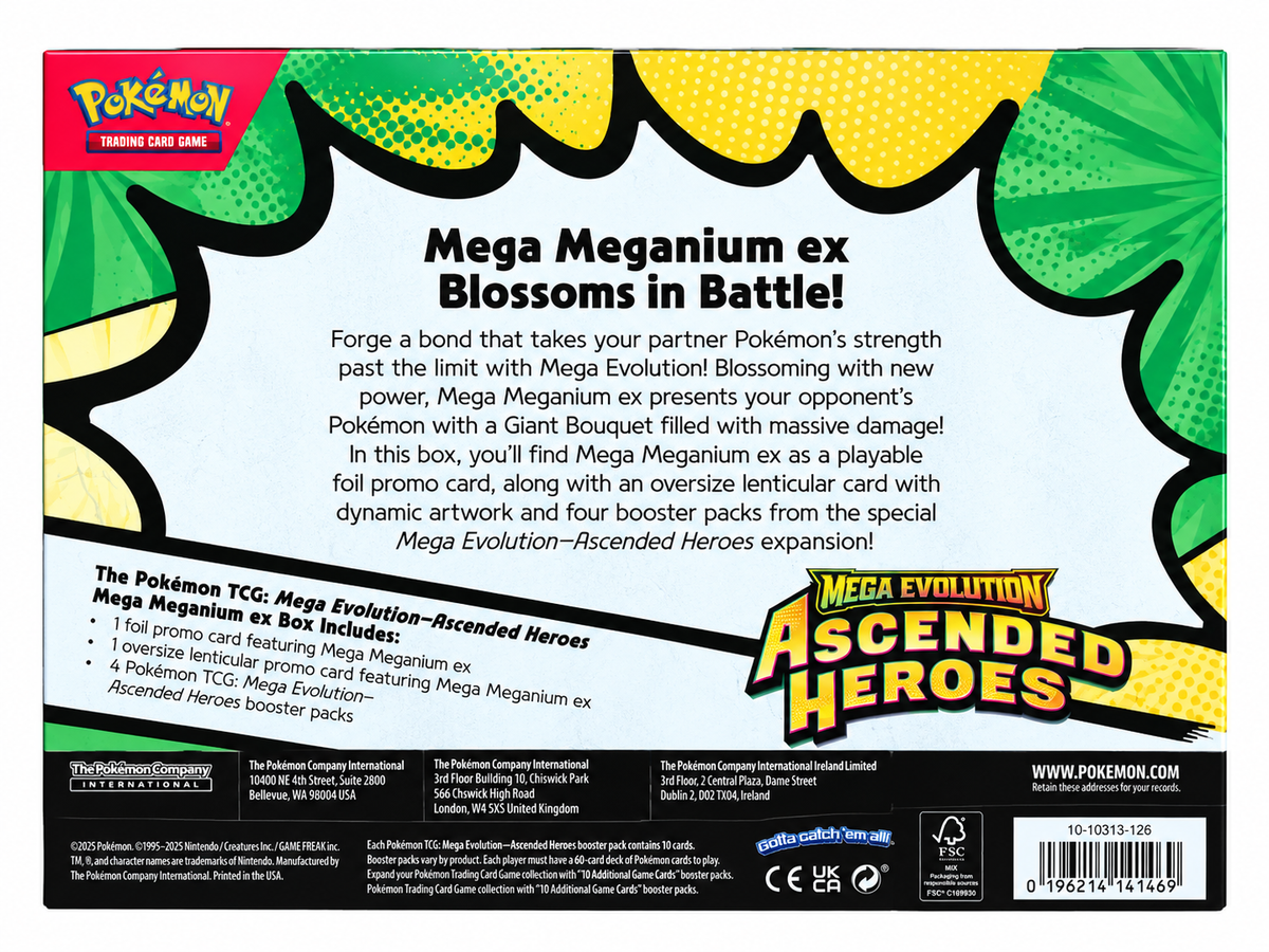 Pokémon TCG: Mega Meganium ex Box – Mega Evolution: Ascended Heroes