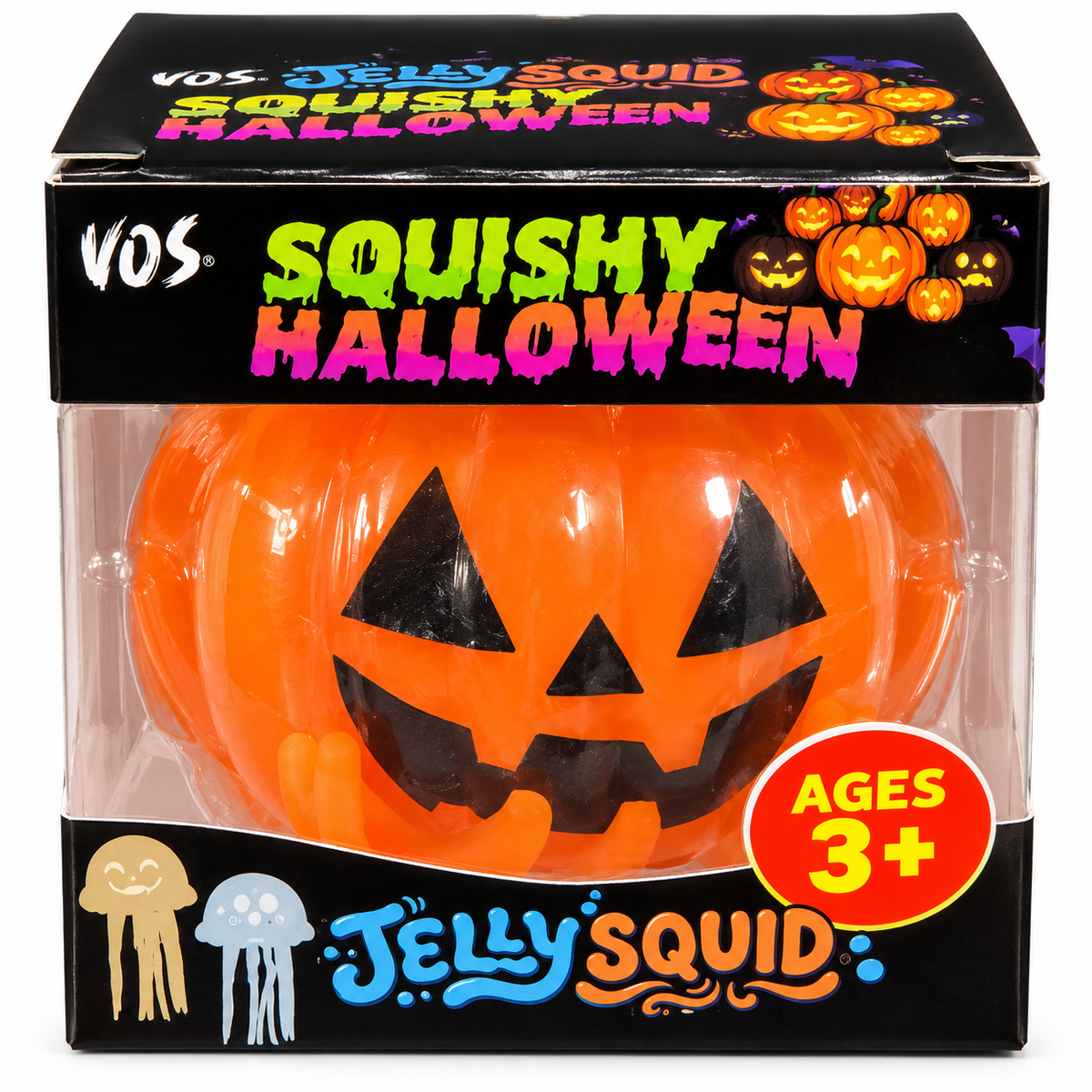 VOS Jelly Squid Squishy Halloween Jack-O’-Lantern Pumpkin