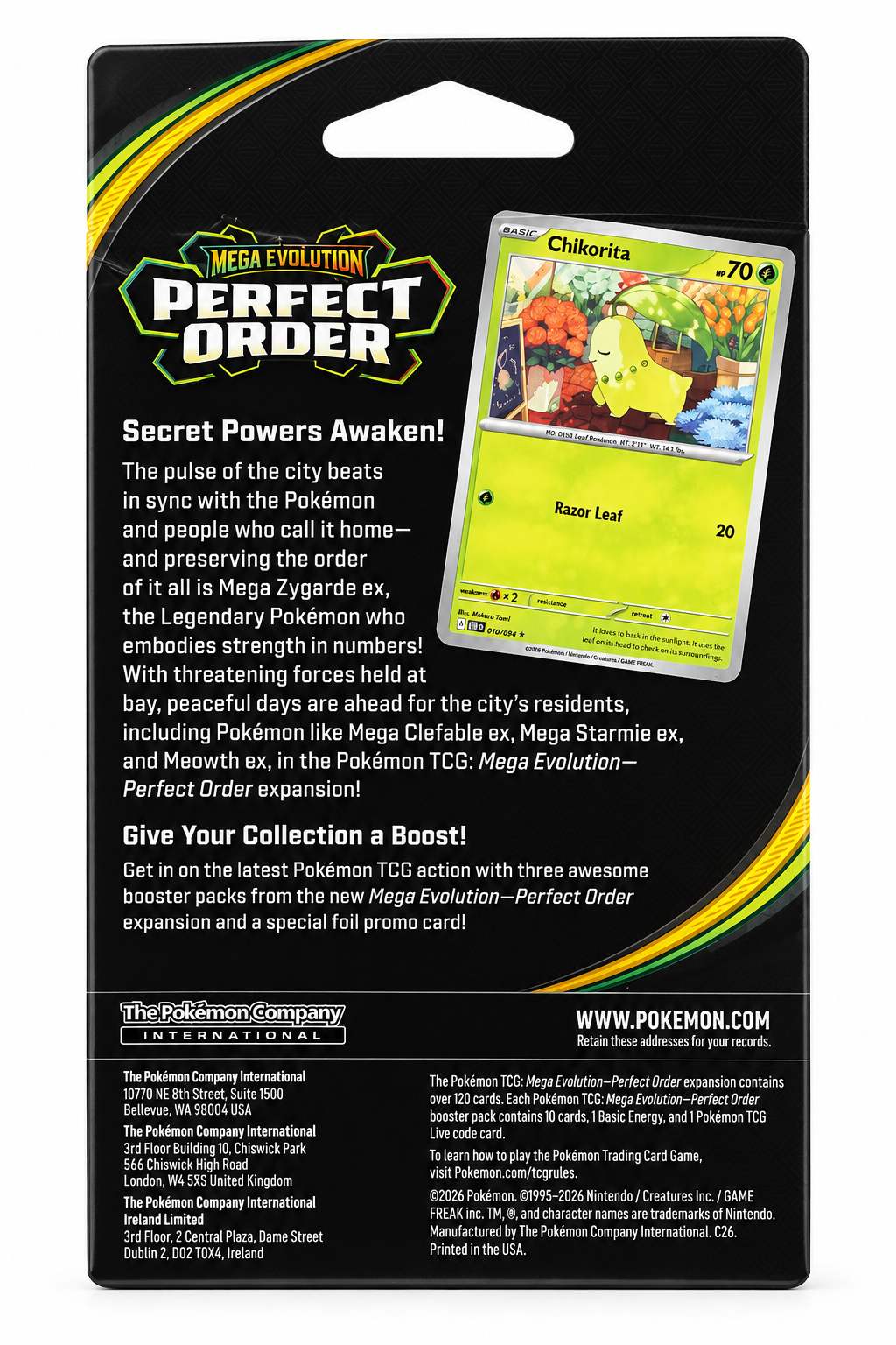 Pokémon TCG: Mega Evolution – Perfect Order 3-Pack Blister