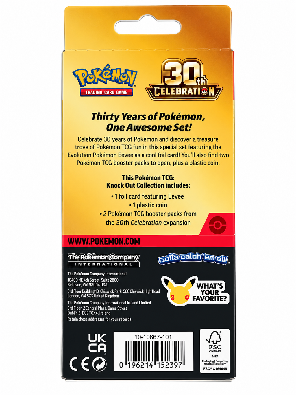Pokémon TCG: 30th Celebration Knock Out Collection – Eevee