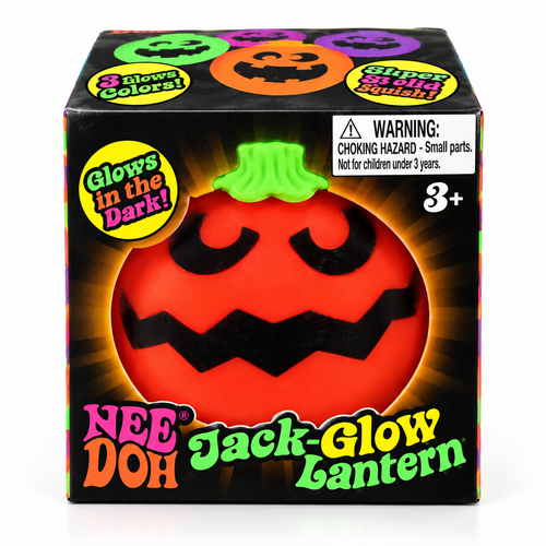 NeeDoh Jack-Glow Lantern – Glow-in-the-Dark Halloween Squishy