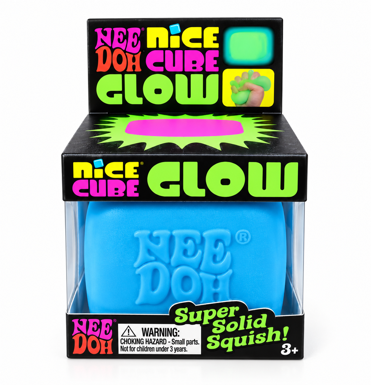 NeeDoh Nice Cube Glow – Super Solid Squish