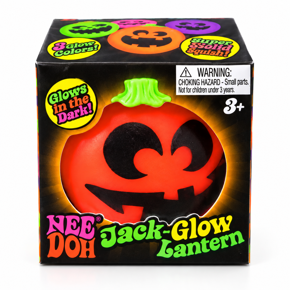 NeeDoh Jack-Glow Lantern – Glow-in-the-Dark Halloween Squishy